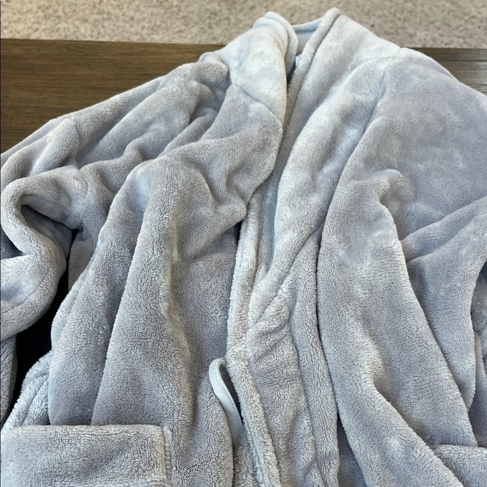 Cozy Gray Plush Robe